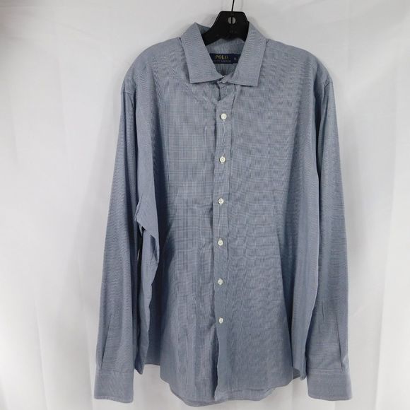 Polo Ralph Lauren Men's Gingham Gray Long Sleeve - Picture 2 of 4